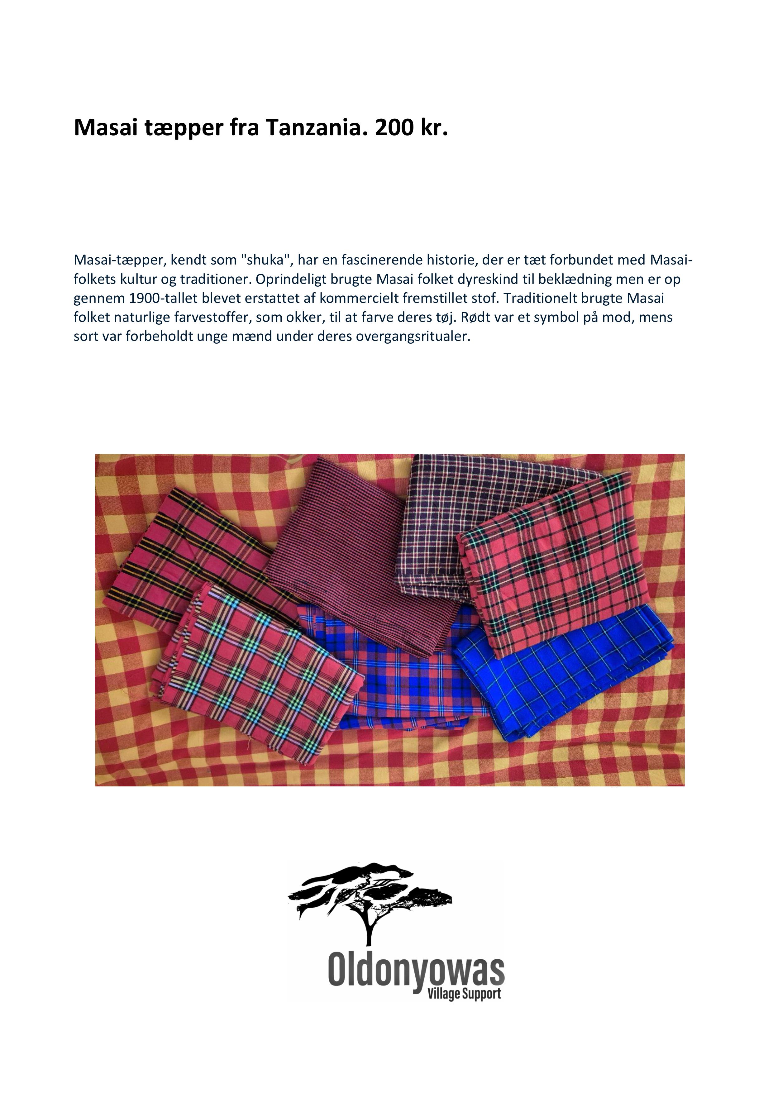 Masai taepper fra Tanzania