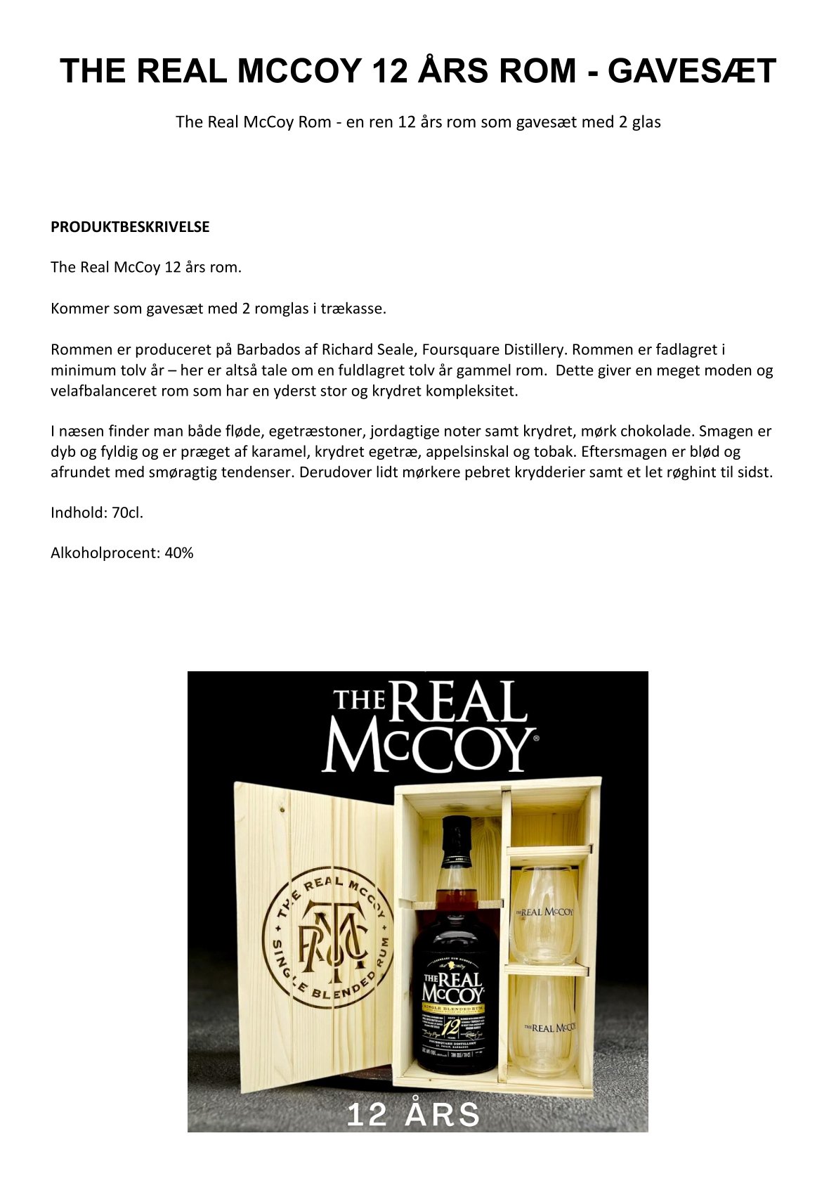 The Real McCoy 12 ars Rom